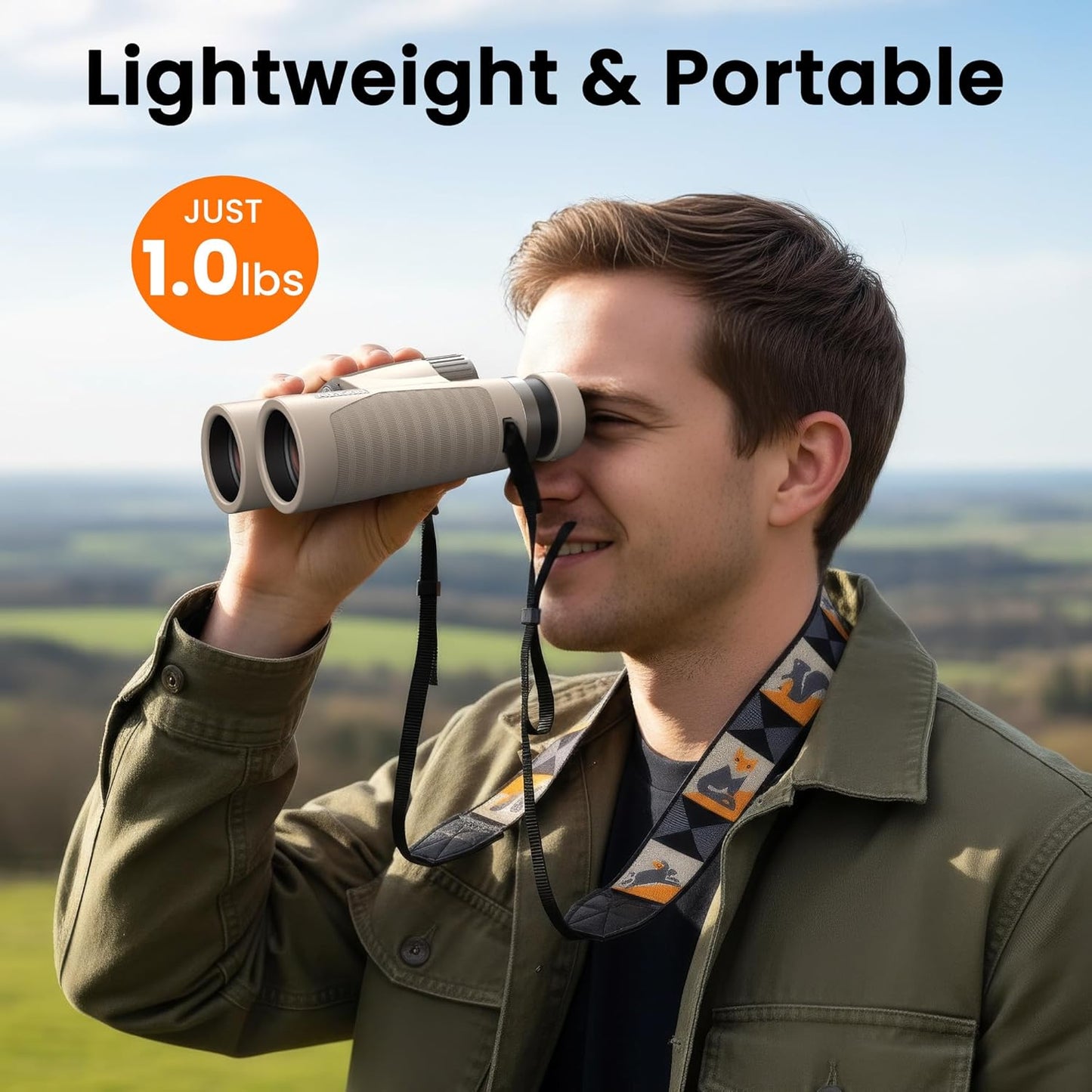 8x42 HD Binoculars for Adults High Powered with Phone Adapter and Trip