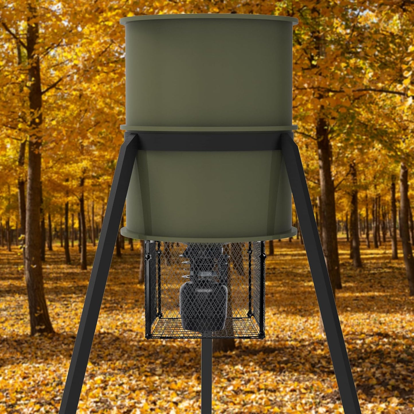 moonoom Deer Feeder Varmint Guard - 14.5” x 12.5” Varmint Cage for Feeder, Keep Raccoon Squirrels Birds Away from Your Feeder (Square)
