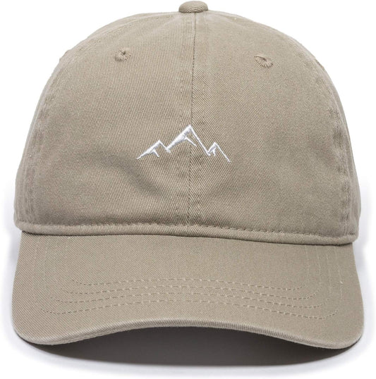 Outdoor Cap -Adult Mountain Dad Hat-Unstructured Soft Cotton