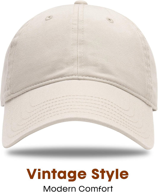 FURTALK Unisex Vintage Washed Unstructured Baseball Cap Washed Cotton