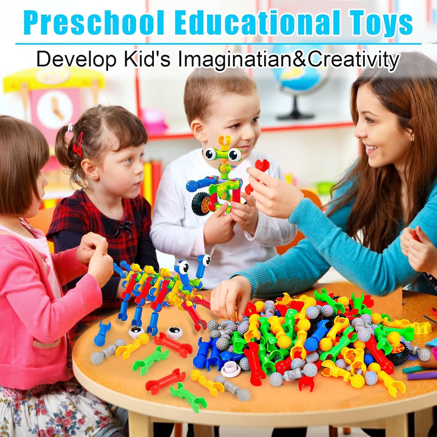 Kids STEM Building Toys for 3 4 5 6 7 8+ Year Old Boy Girl Birthday Gi