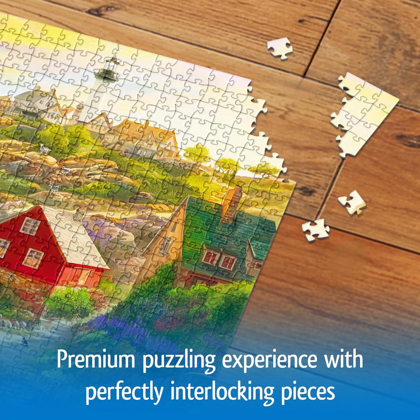 Wonder Forge Goat Hill Lighthouse 1000 Piece Jigsaw Puzzle for Adults