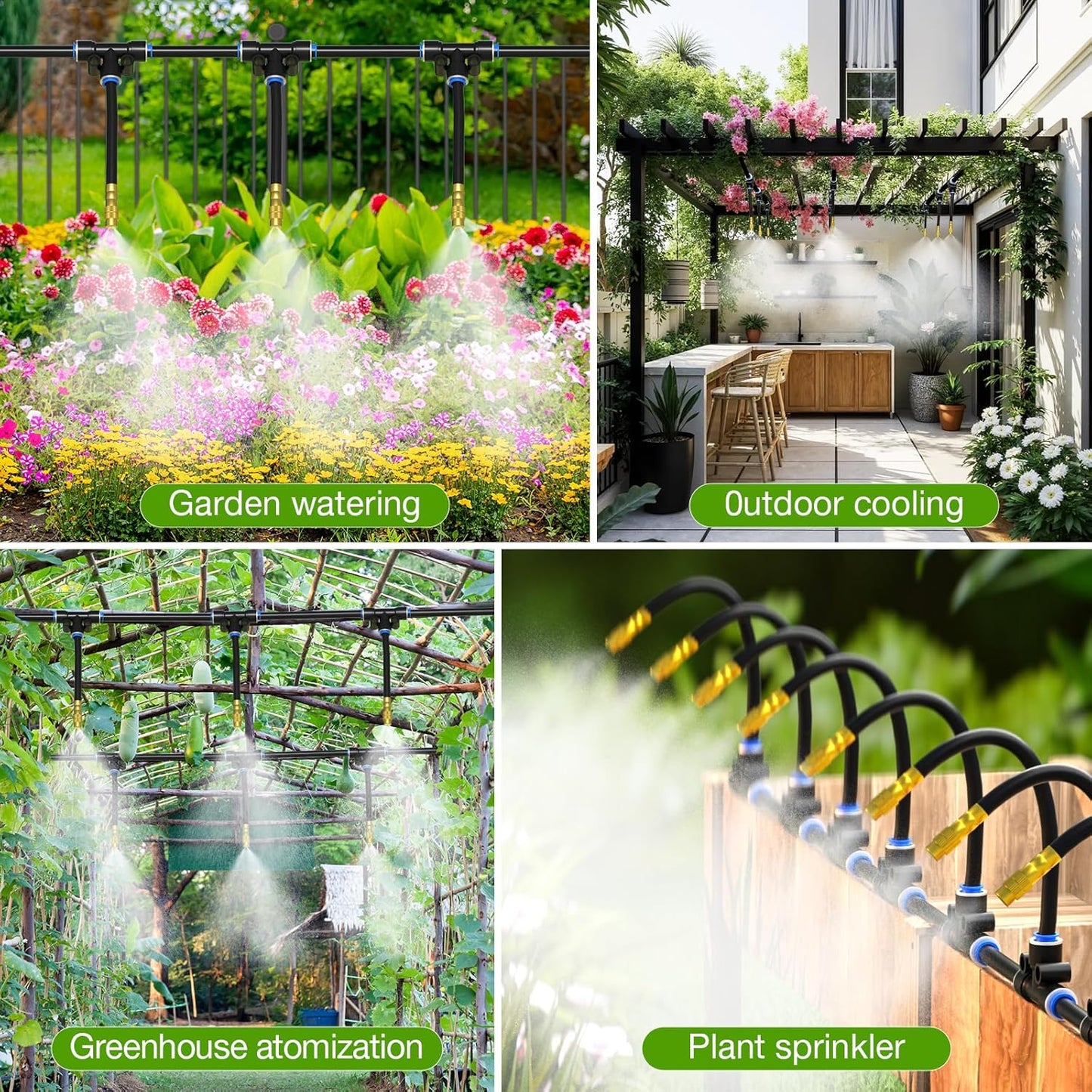 MIXC 100Ft 1/4" Drip Irrigation System,2026-Upgrade Garden Irrigation