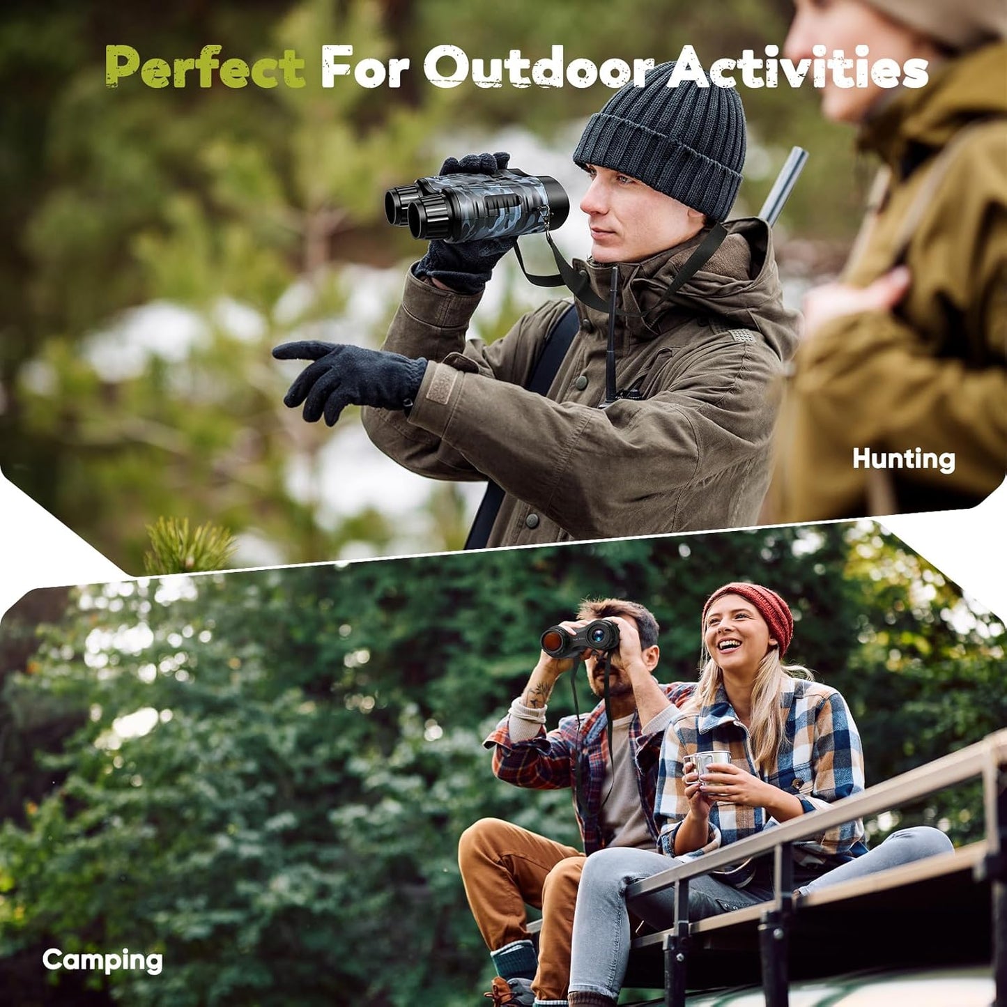 Night Vision Goggles, 4K Night Vision Binoculars 3.2" HD Display and 32GB TF Card, can Store Photo and Video, 7 Gear Night Vision, 8X Digital Zoom for Outdoor Enthusiasts and Wildlife Watching
