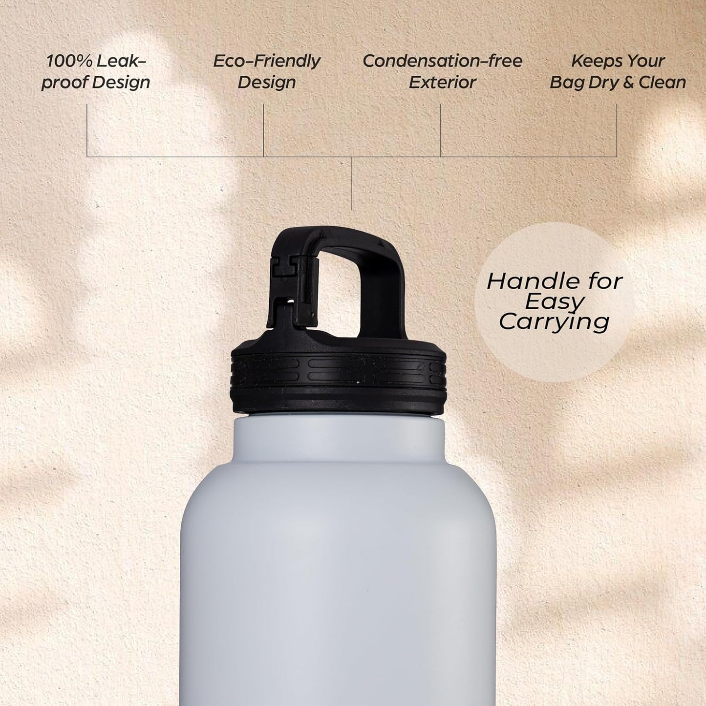 Insulated 32oz Stainless Steel Dog Water Bottle with Food & Water Bowl
