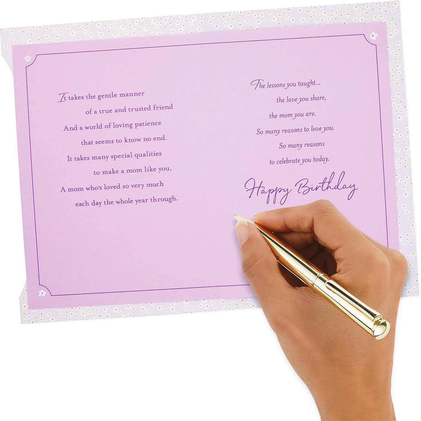 Hallmark Birthday Greeting Card for Mom (Purple Flower)