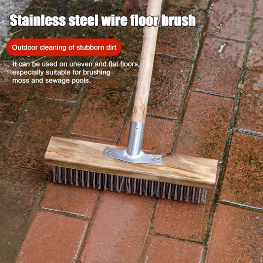 Stiff Wire Broom, Wire Broom Head, 24 Inch Metal Bristles with Socket