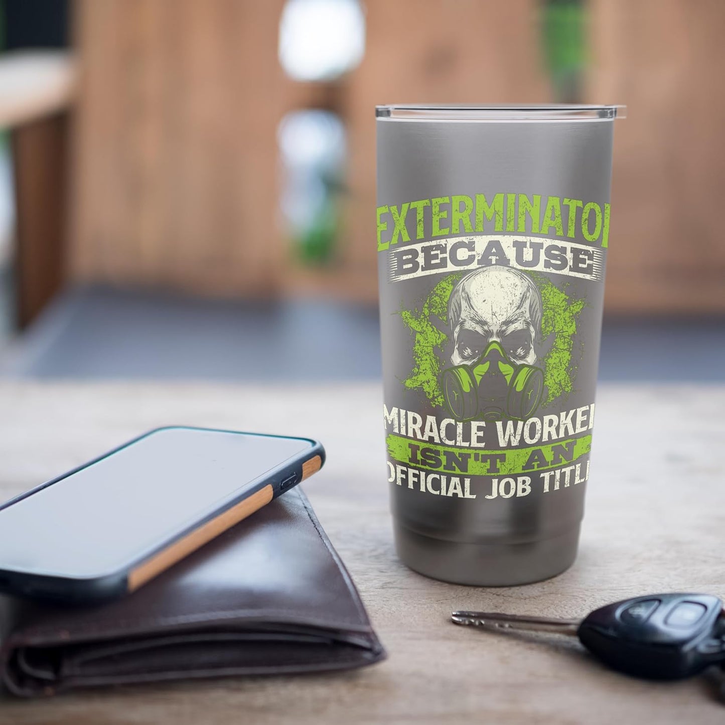 Miracle Worker - Exterminator Pest Control Termite Bugs Stainless Steel Insulated Tumbler