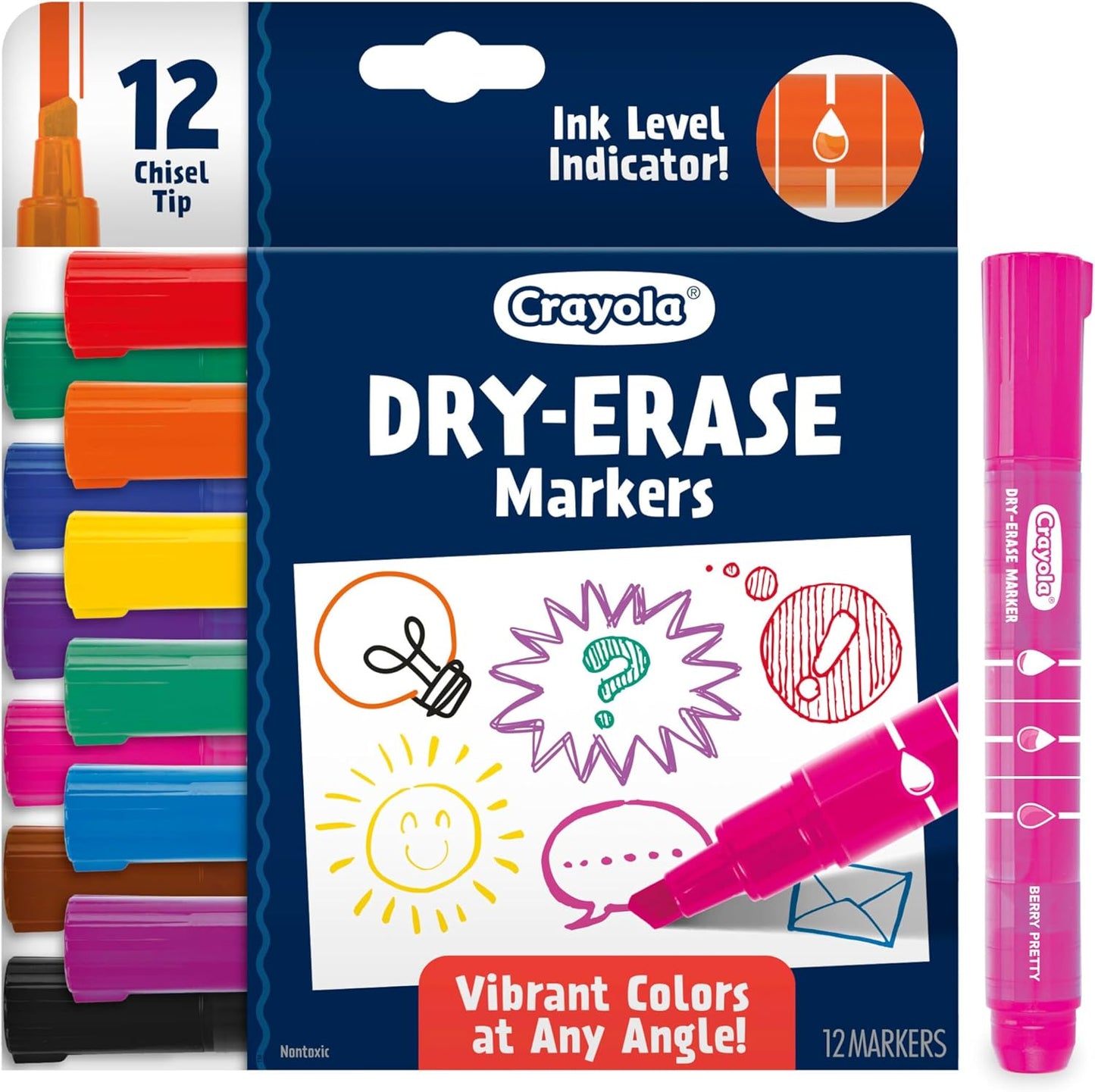 Crayola Take Note Dry Erase Markers for School (12ct) Essential Easter