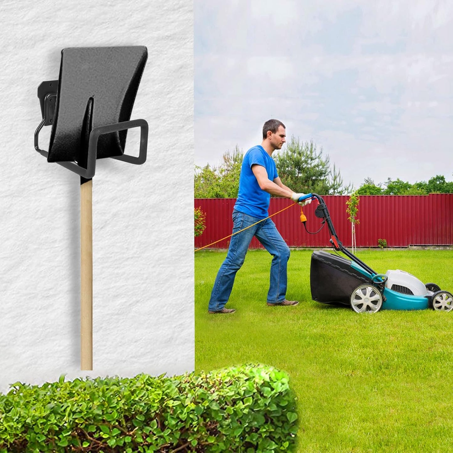 Metal Garden Hose Holder - Heavy Duty Hose Hanger Wall Mounted Water H