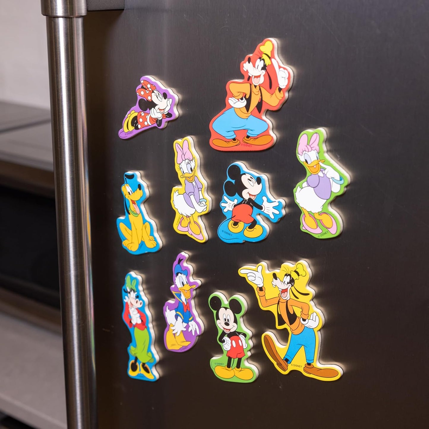 Melissa & Doug Disney Mickey Mouse Wooden Character Magnets (20 pcs) Toys for Disney Fans, Mickey Mouse Fridge Magnets, Pretend Play & Toddler Toys for Kids Ages 2+