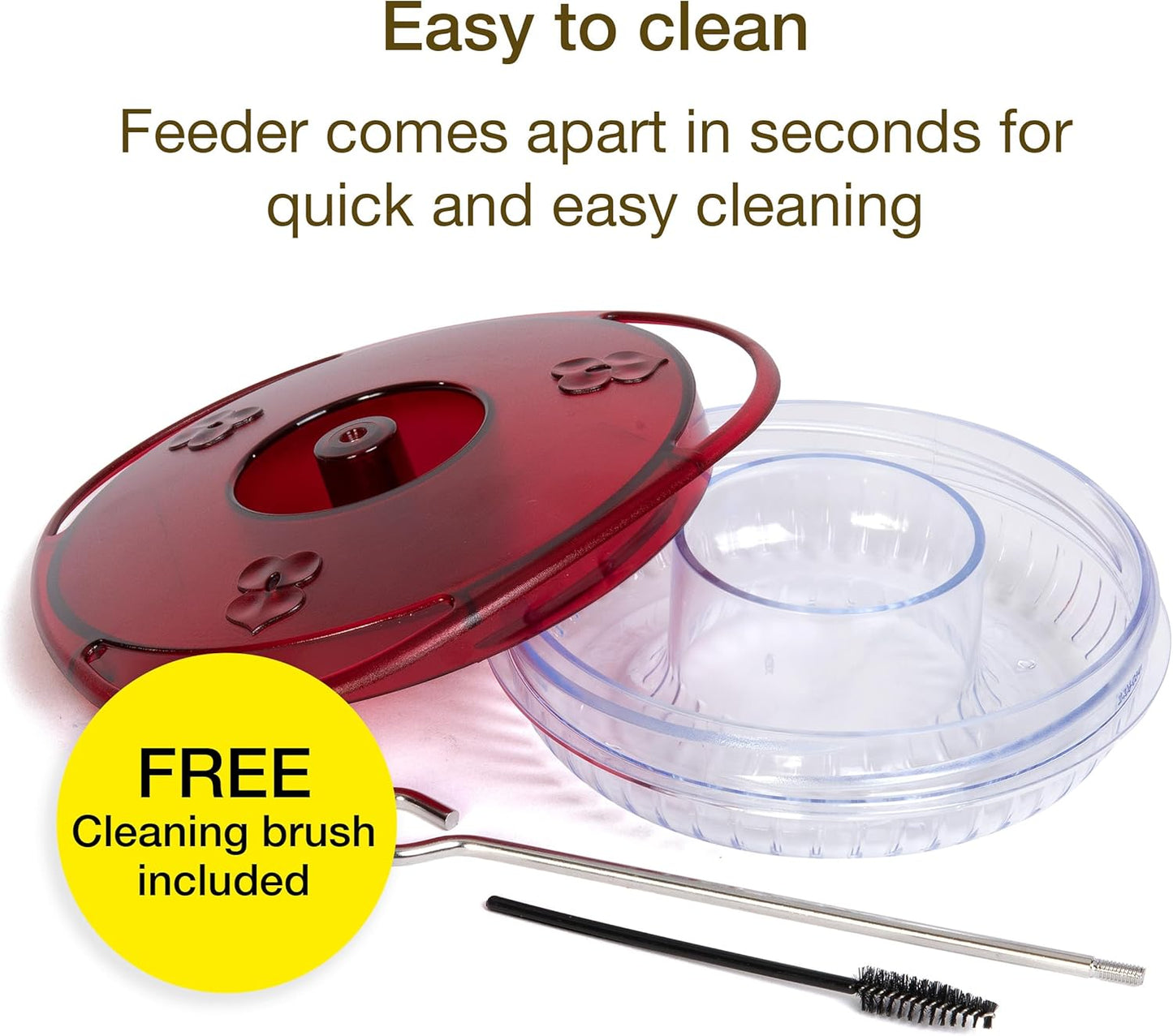 Small Hummingbird Feeder – Jacobi Jayne® Sweet Spot™ Hummingbird Feeder – Best Humming Bird Feeder, Small Hanging Ant-Proof Saucer Feeder with Ant Moat, Easy to Clean, Ideal for Outdoors