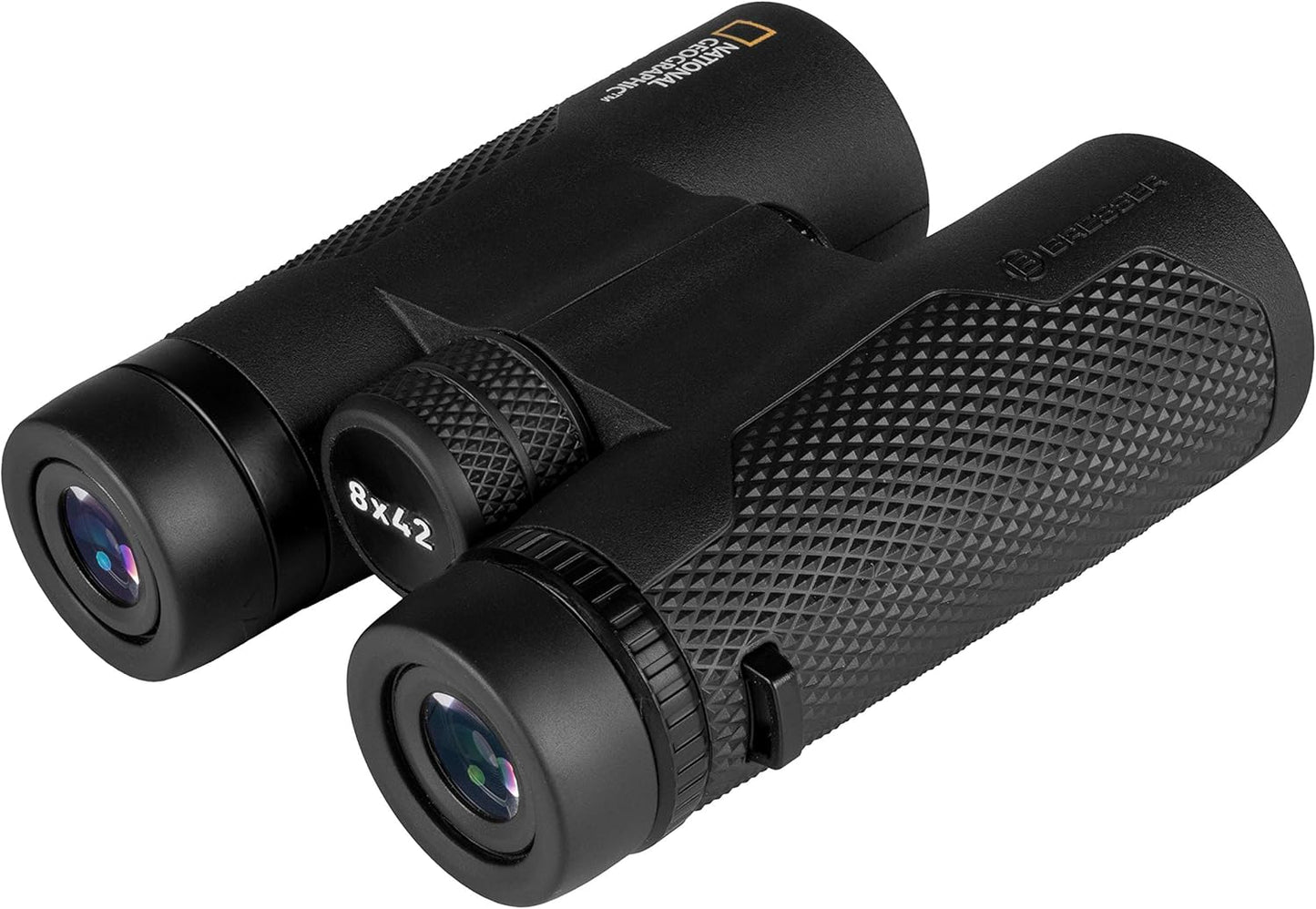 National Geographic 8×42 Binoculars – 8× Magnification, 42 mm Objective, Waterproof Roof‑Prism, Rubber Armoured, Wide Field, Includes Case & Strap
