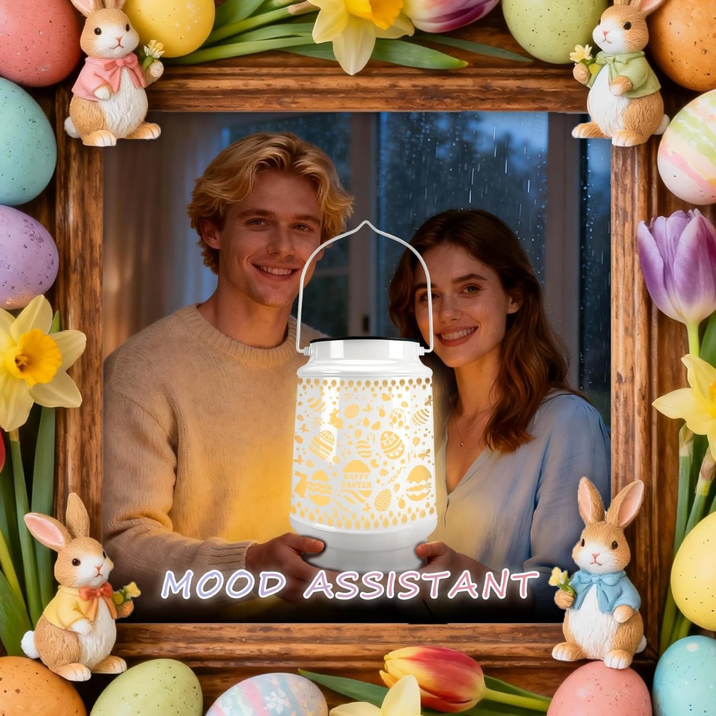 Easter Decorations for Home USB LED Lantern Lamp Tree Ornaments Night