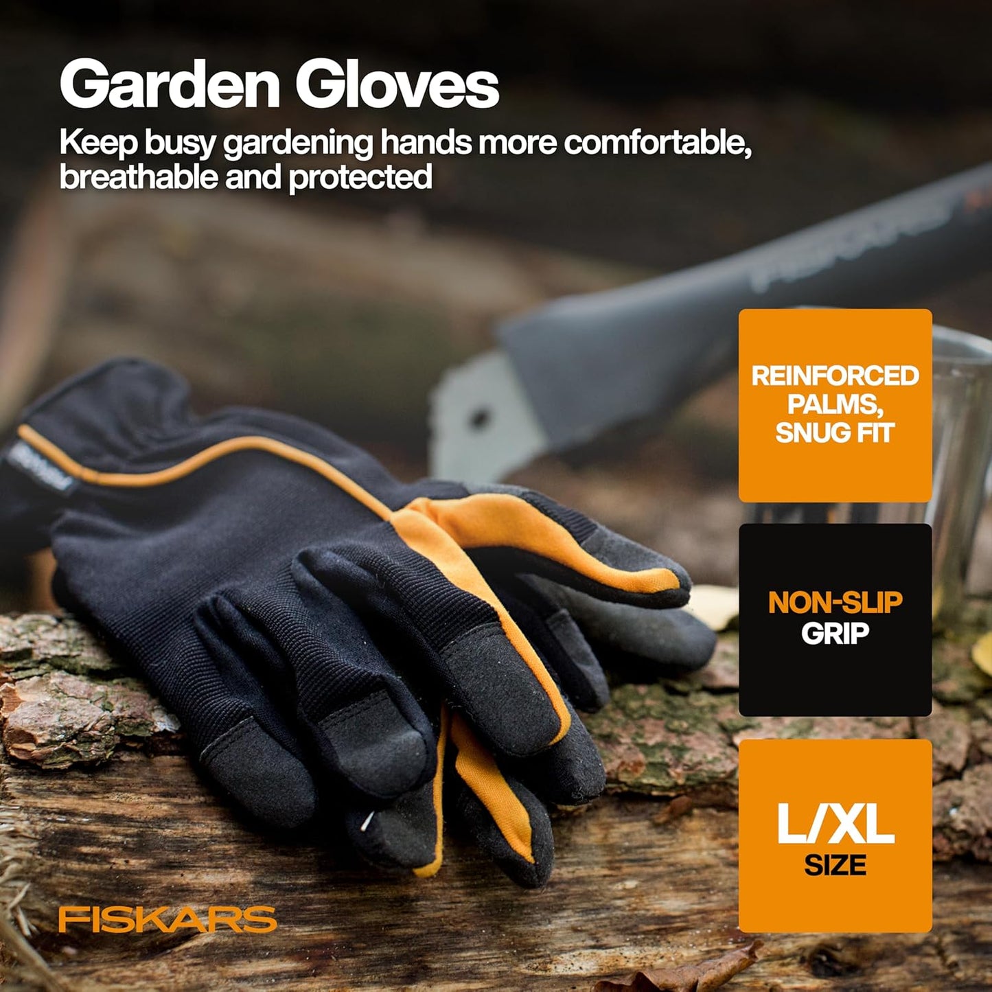 Fiskars Vegetable Gardening Essentials 6-Piece Tool Set for Cultivatin