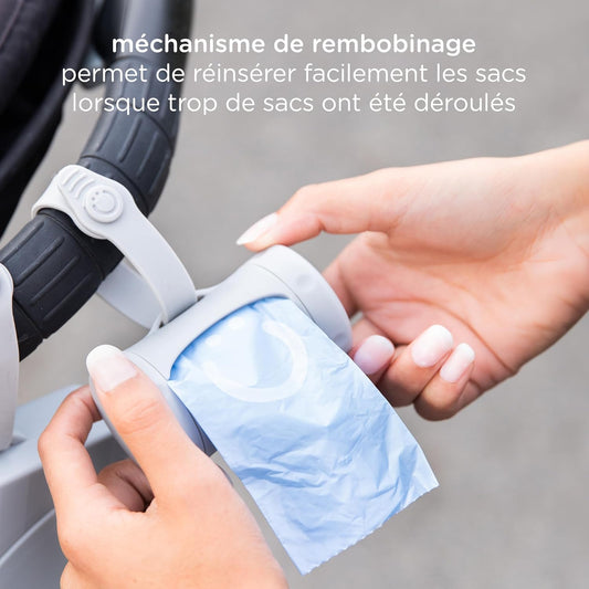 Ubbi Retractable On the Go Bag Dispenser for Travel, Diaper Bag Access