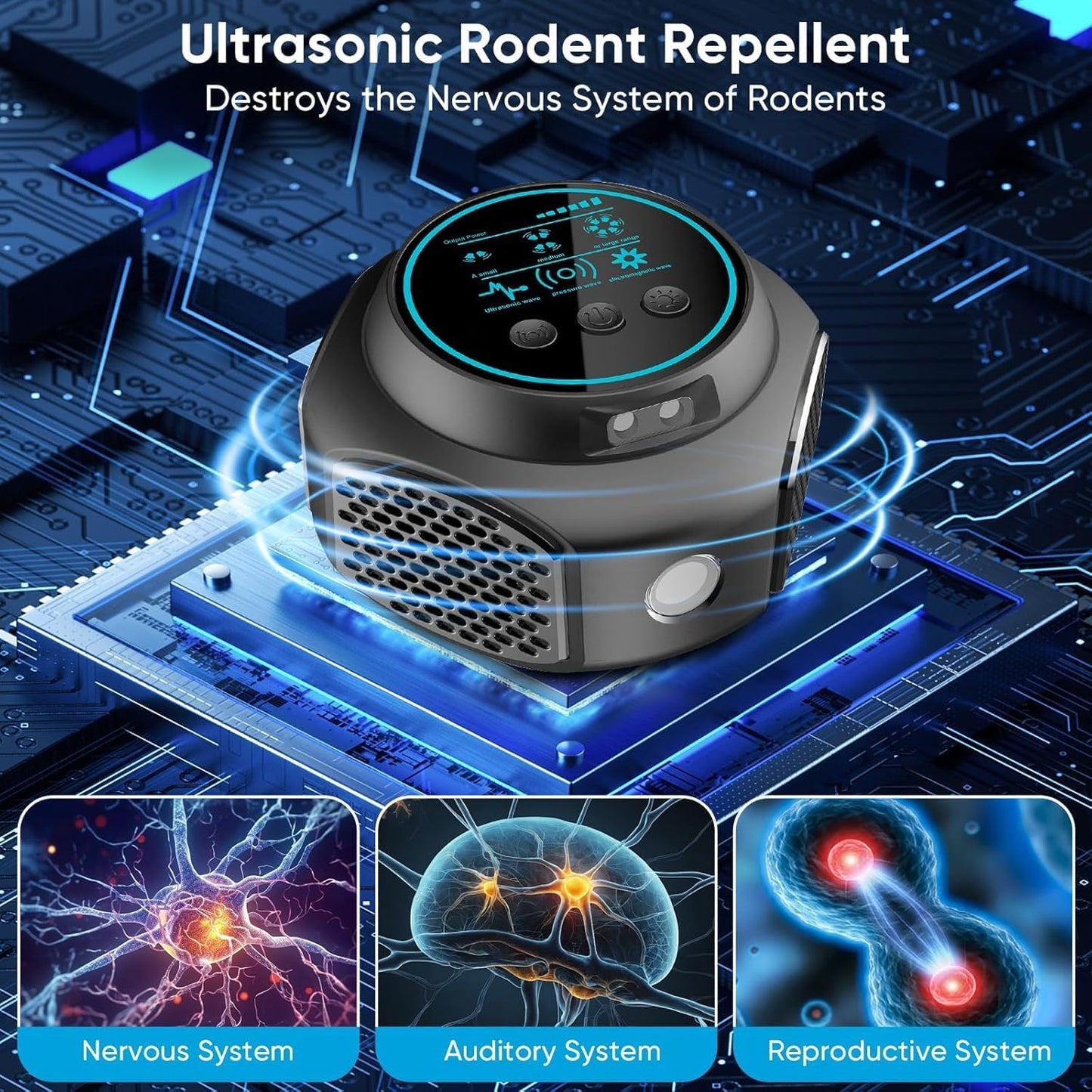 Ultrasonic Pest Repellent Plug in, Mouse Rodent Repellent Indoor Insec