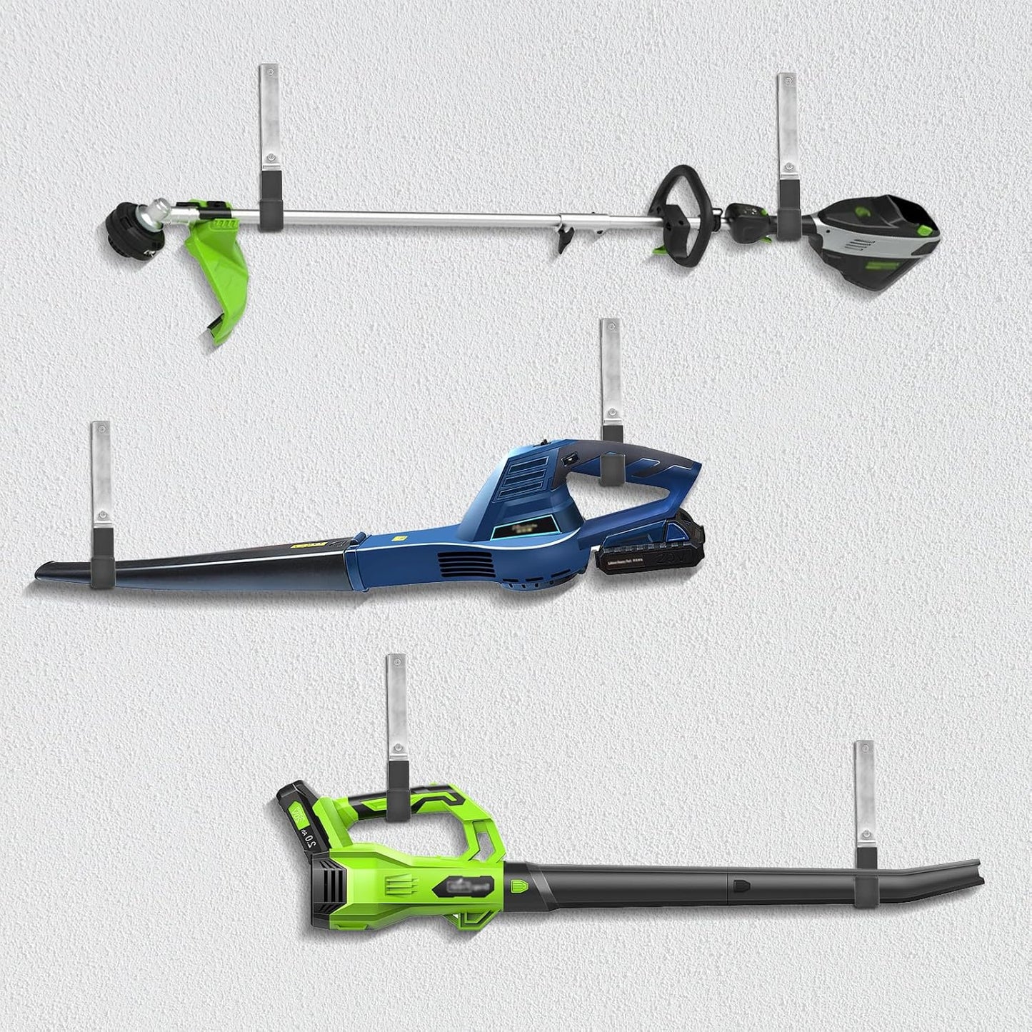 AccEncyc Heavy Duty Garage Hooks, 2Pcs Stainless Steel Wall Mount Hooks, 50lb Weight Capacity, for Garden Hose, Bike, Ladder, Tool Organizer