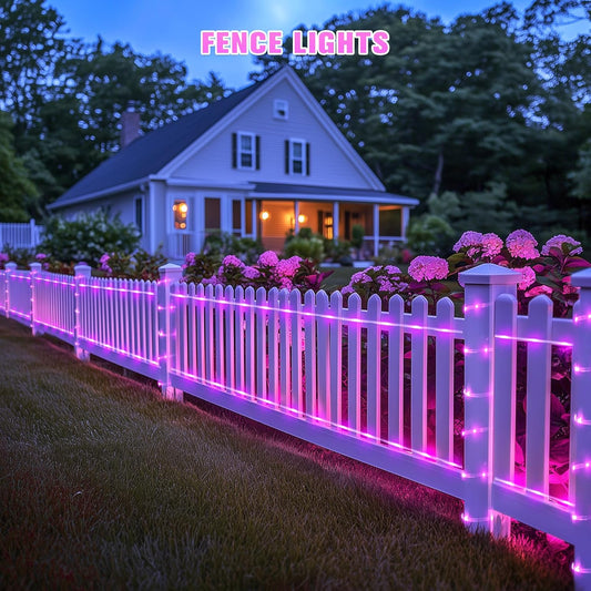 JMEXSUSS 2 * 200 LED Pink Solar Rope Lights, 66ft IP 65 Waterproof Solar String Light Outdoor, 8 Modes Christmas Lights for Camp Trampoline Ladder Slide Tent