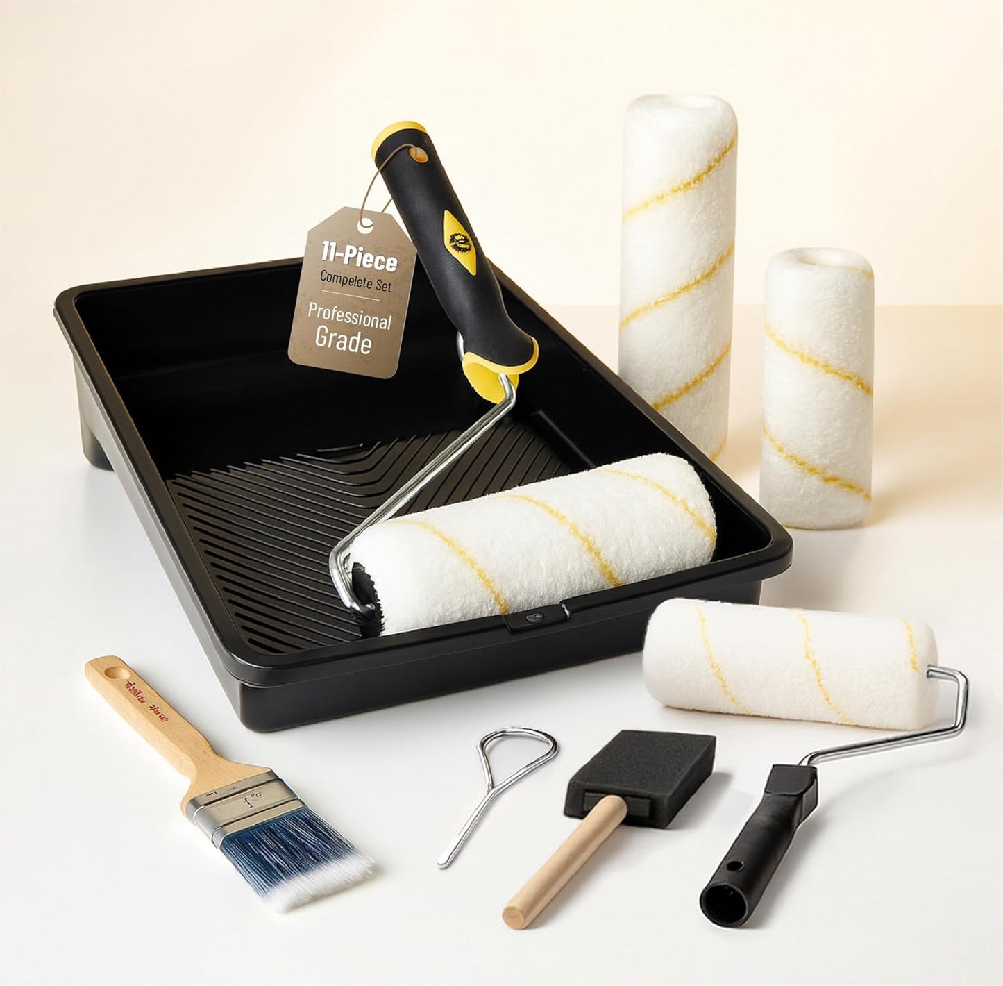 Bates - Paint Tray Set, Paint Rollers, Paint Brushes for Wall, Tray, R