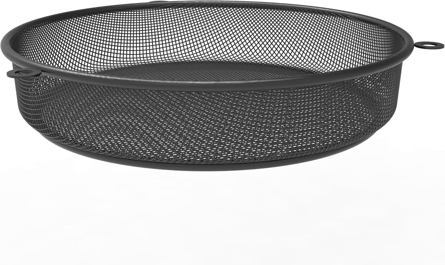 Wild Bird Feeder Tray - 7 InchHanging Steel Dish for Durable Outdoor Garden & Yard, Attracting Birds with Strong Mesh Platform and Chains - Ideal Gift for Dad