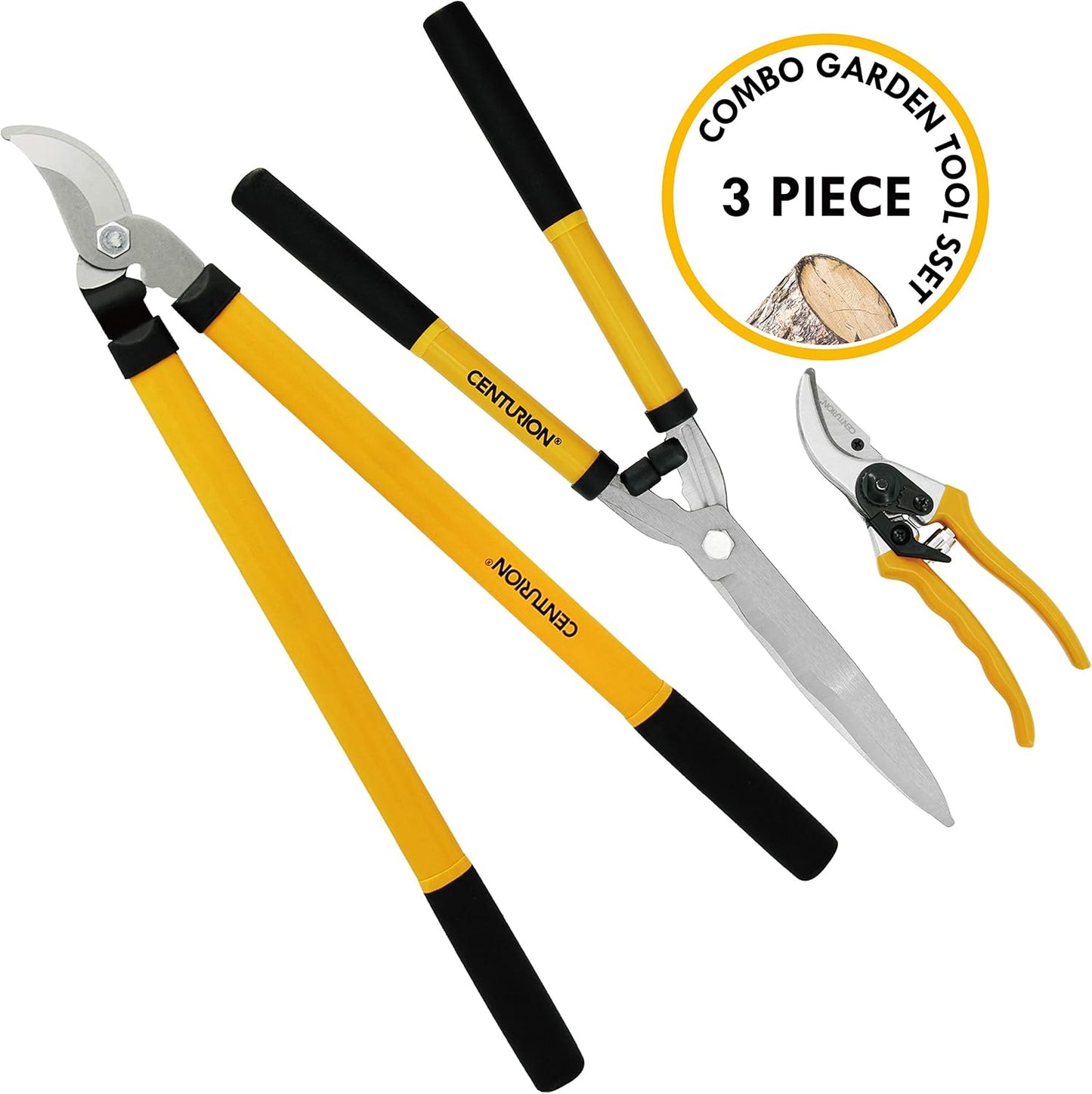 Centurion 1222 3-Piece Lopper, Hedge Shear & Pruner Combo Set, Heavy D