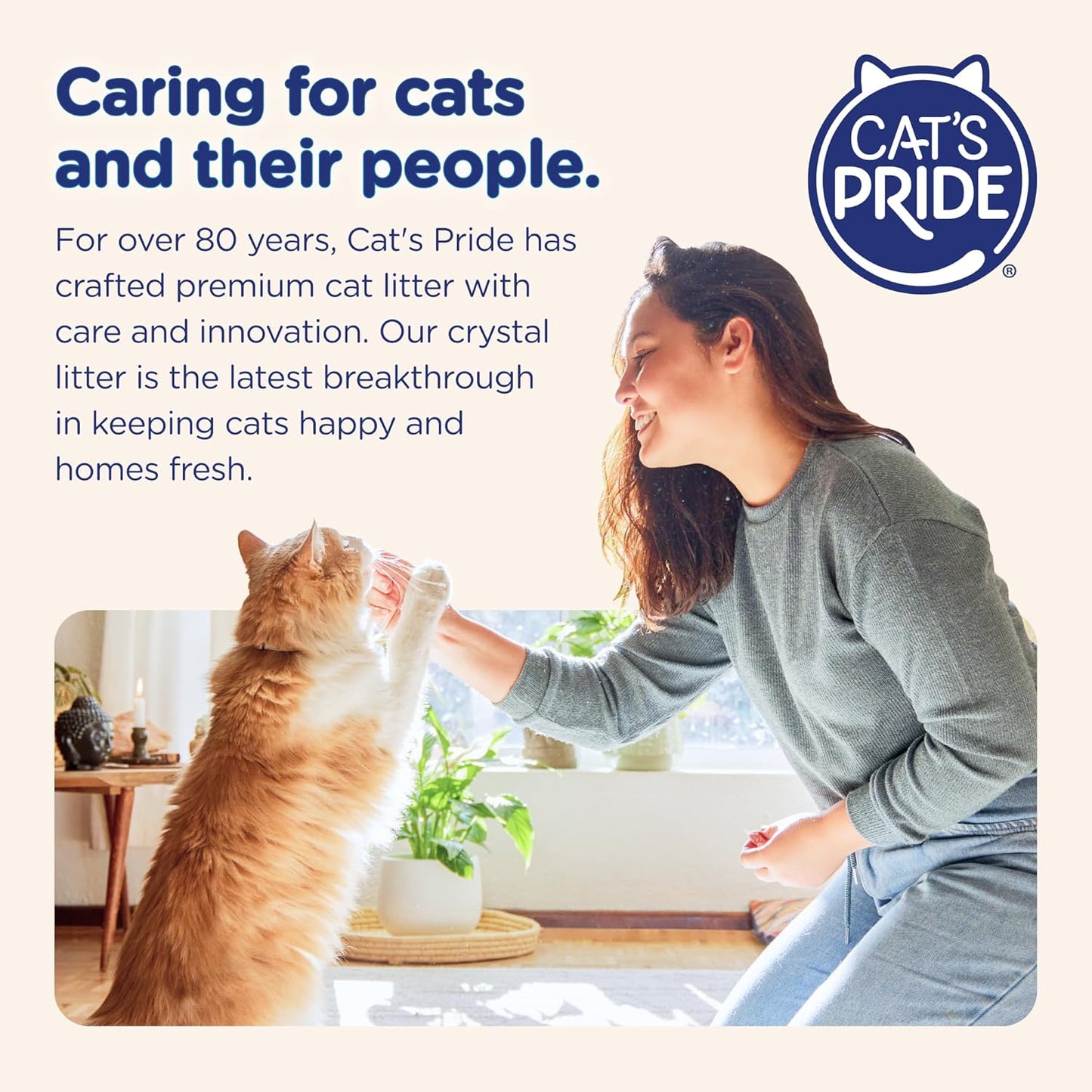 Ultra Micro Crystals Cat Litter - 99.9% Dust Free, Soft on Paws, Fragr