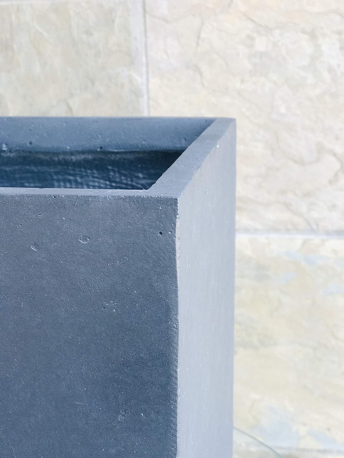 Kante 12 Inch Square Concrete Planter for Outdoor Indoor Home Patio Ga