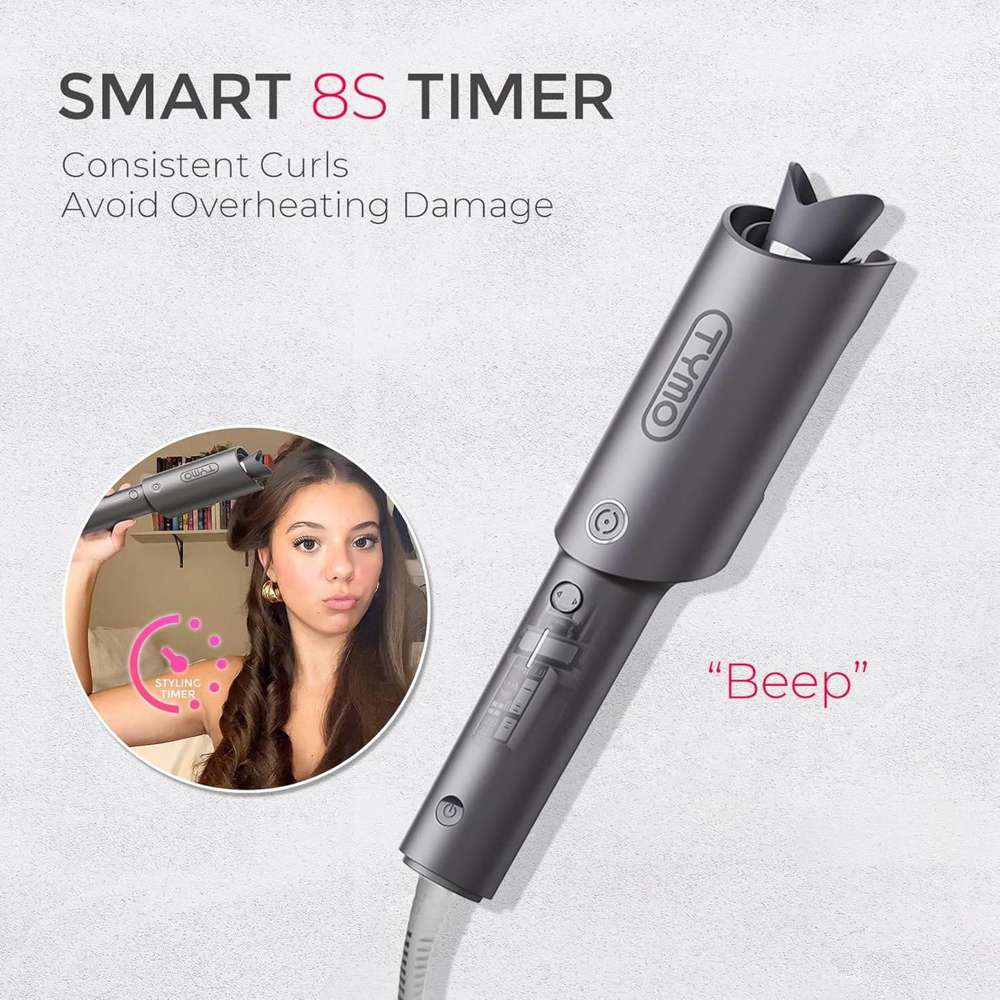 TYMO Automatic Rotating Curling Iron - TYMO CURLPRO Beach Waves Curlin