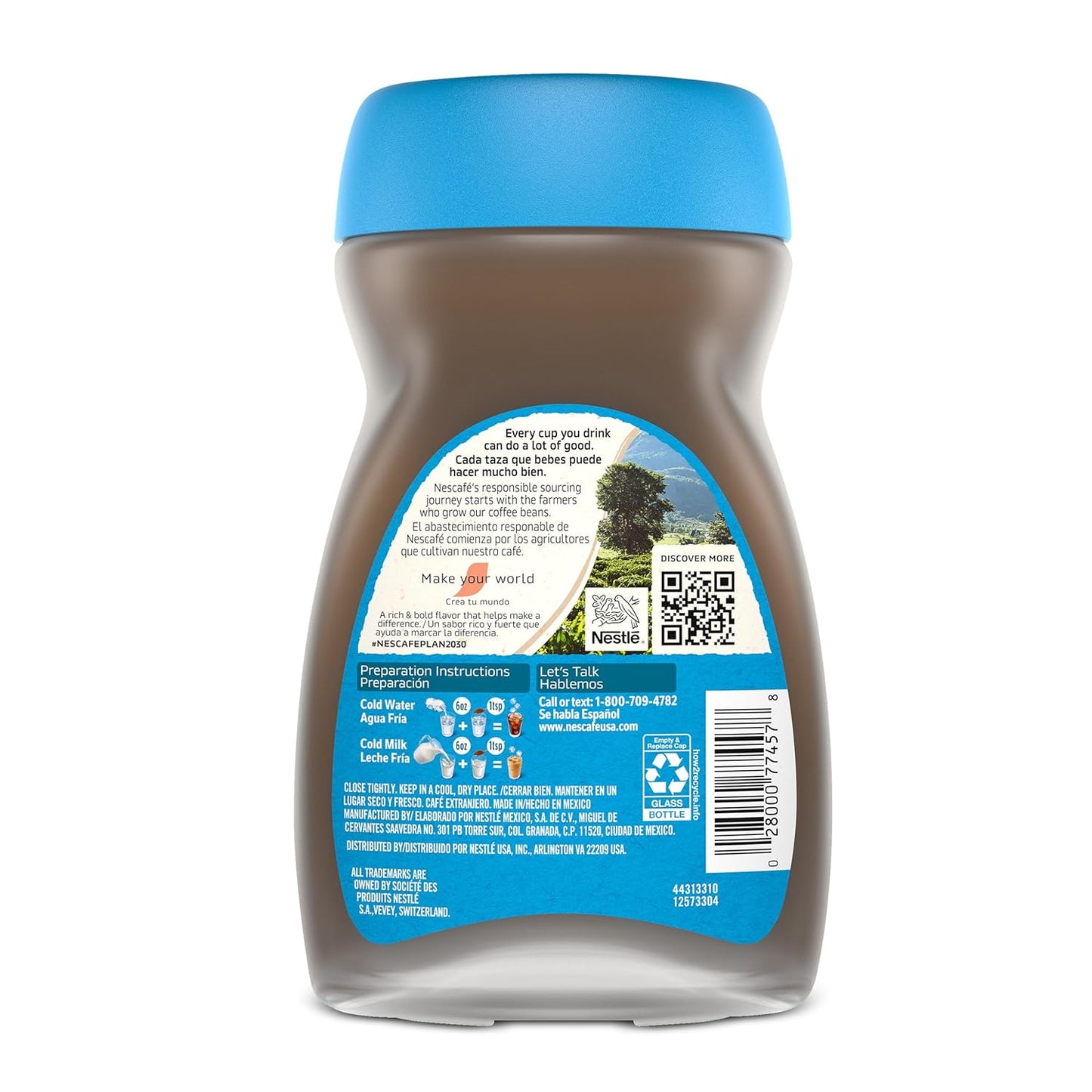 NESCAFÉ Ice Roast, Instant Iced Coffee, 2 Jars (6 Oz Each)