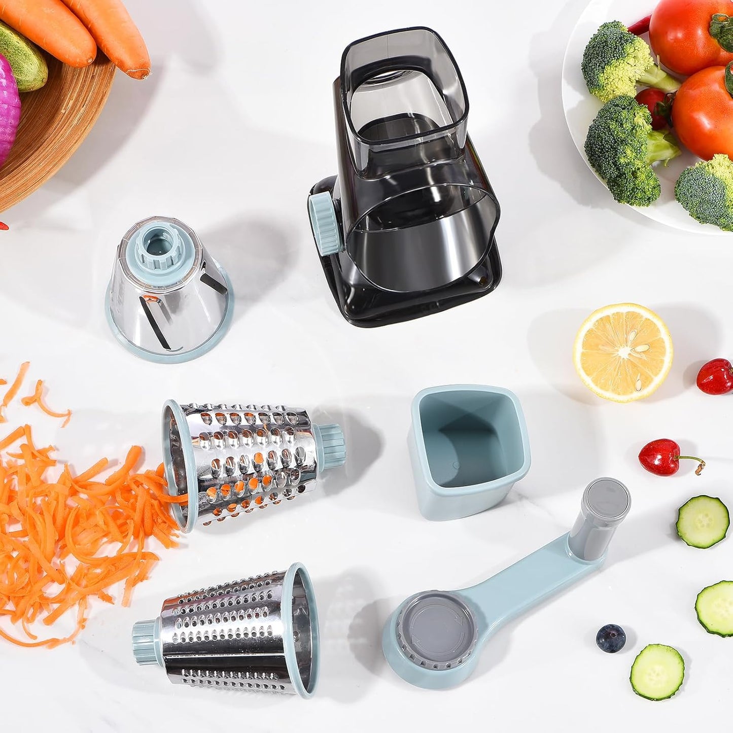 Rotary Cheese Grater with Handle Kitchen Shredder Slicer Grater Slicer
