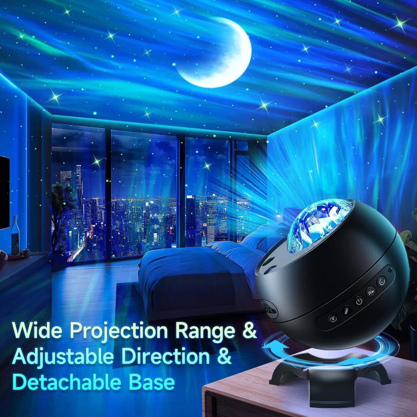 Northern Galaxy Light Projector, 300+Modes & 5 Films Star Projector, 1