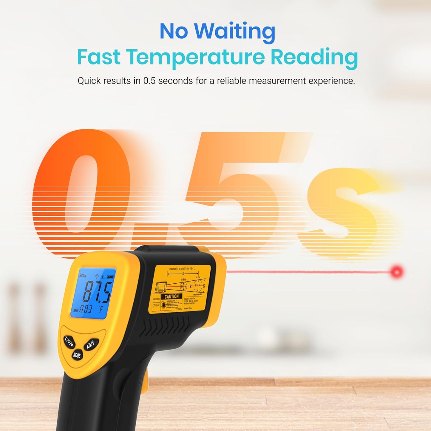 Etekcity Infrared Thermometer Laser Temperature Gun 774, Meat Food Can