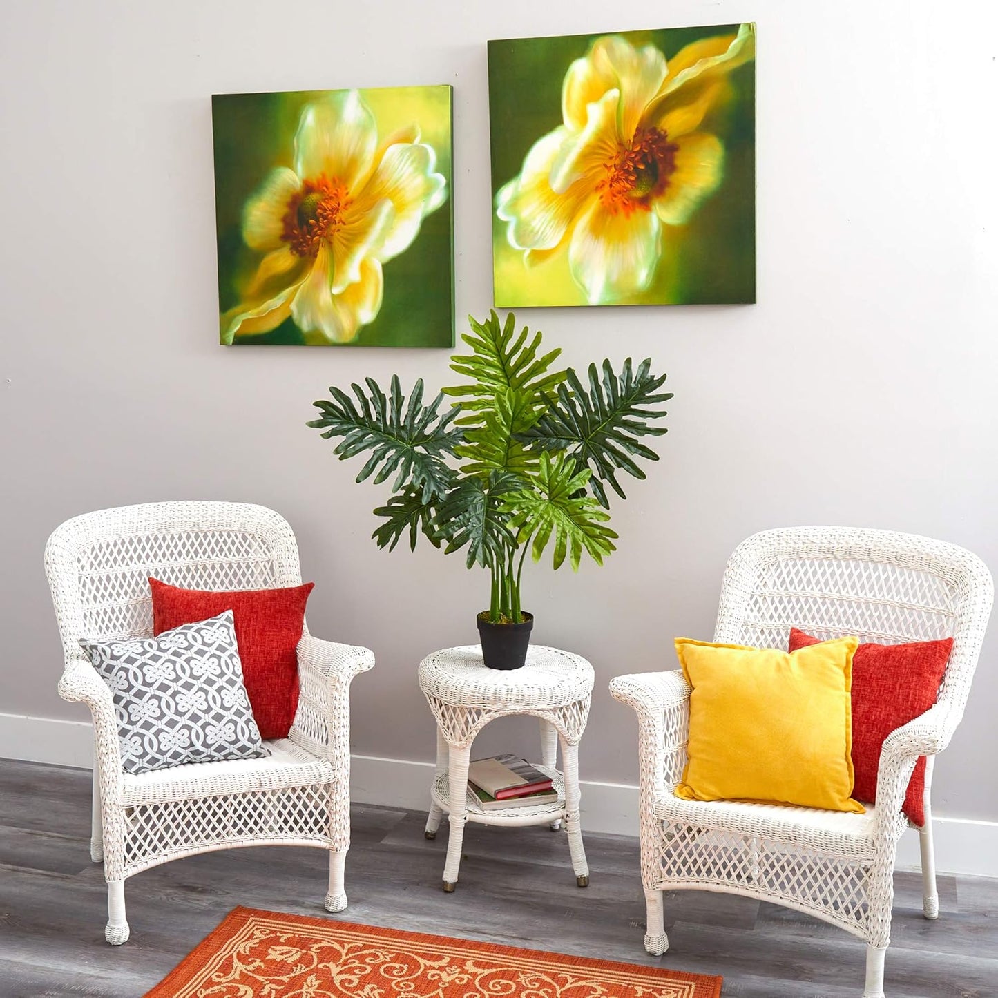 Nearly Natural 3ft. Philodendron Artificial Plant (Real Touch)