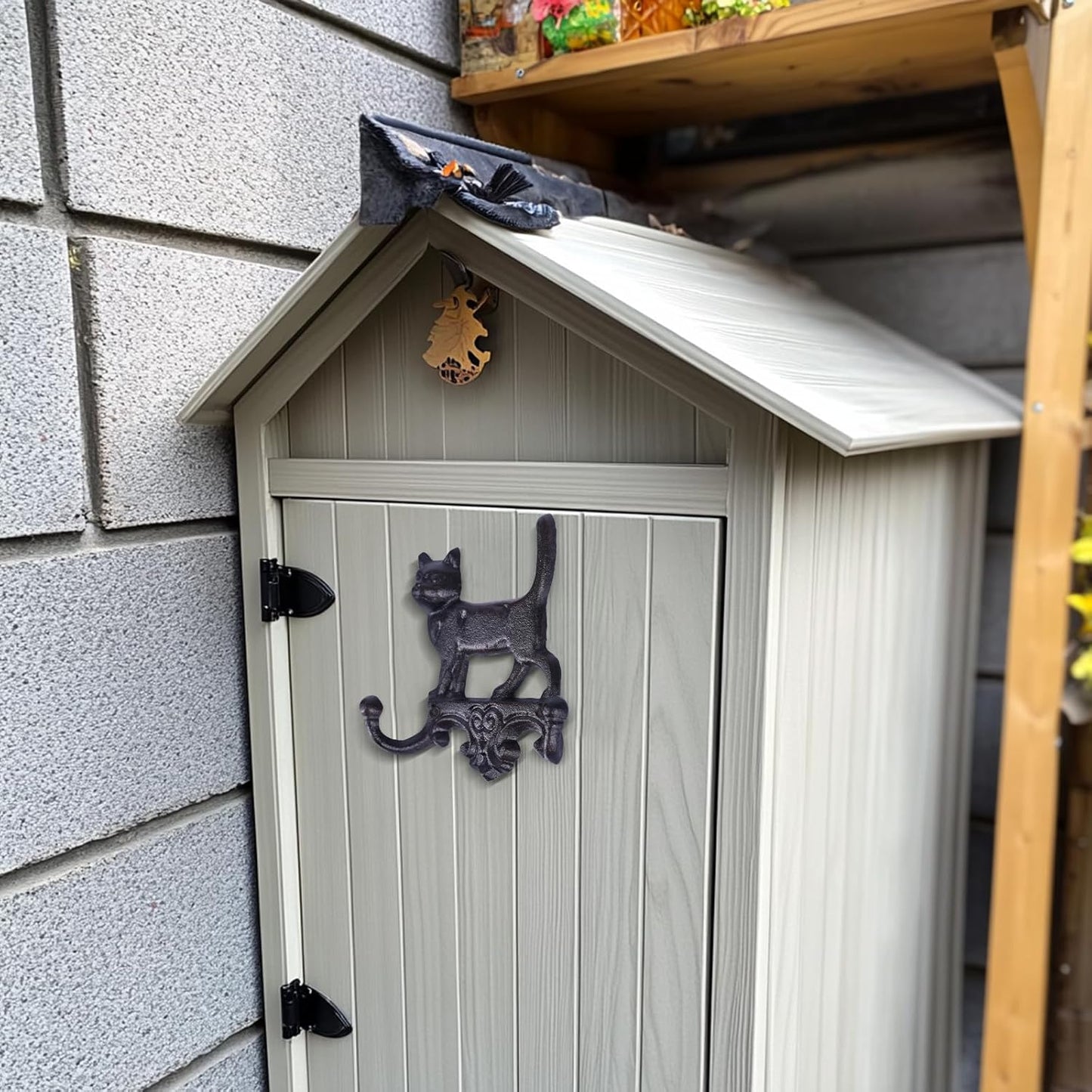 Cast Iron Cat Wall Mounted Hooks,for Wall Decorative Dog Family Key Ho