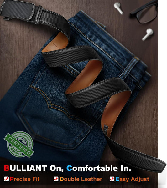 BULLIANT Men's Belt,Slide Ratchet Belt Adjsutable For Men Suit Casual