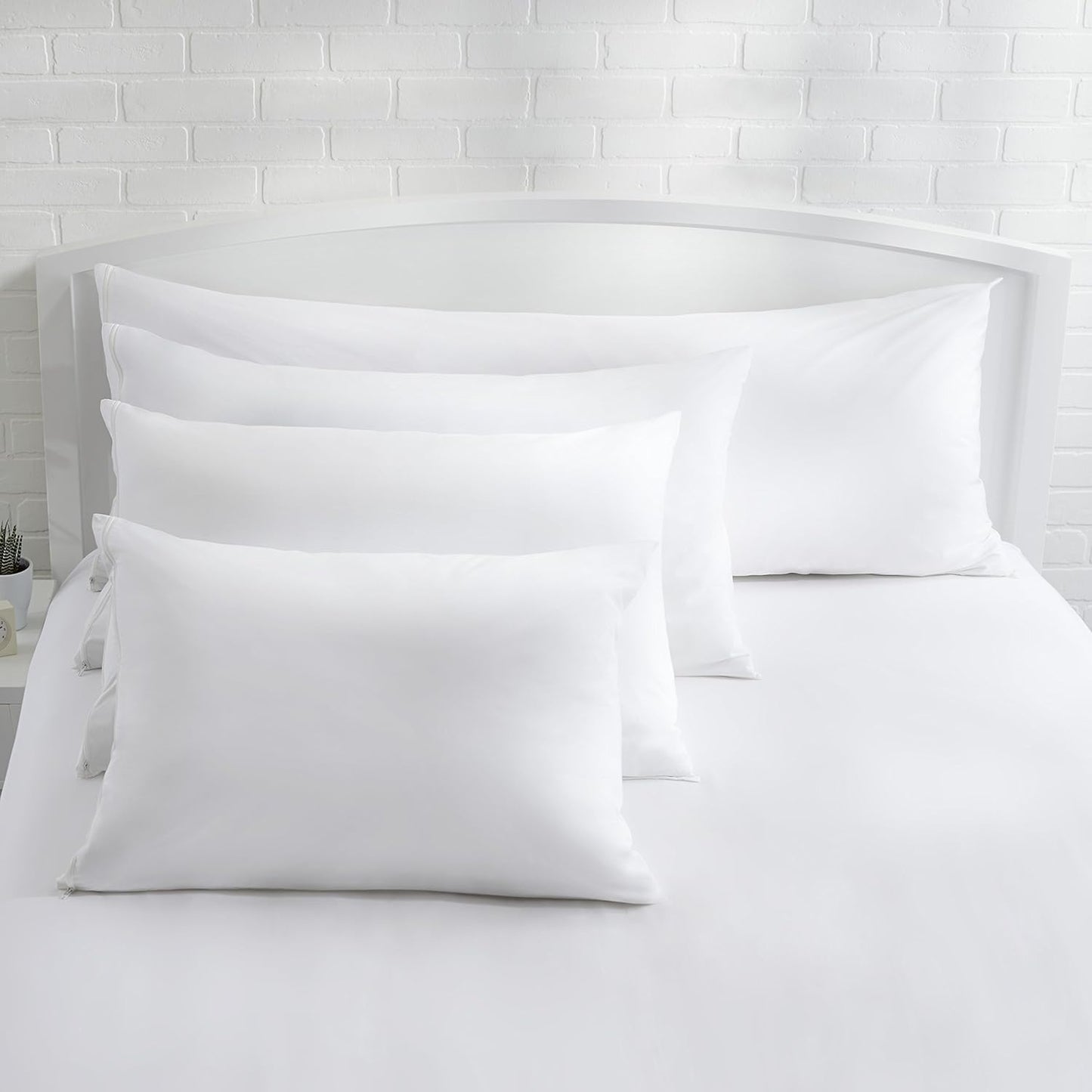 Amazon Basics Hypoallergenic Protector Cover Pillowcases - 21 x 55 Inc