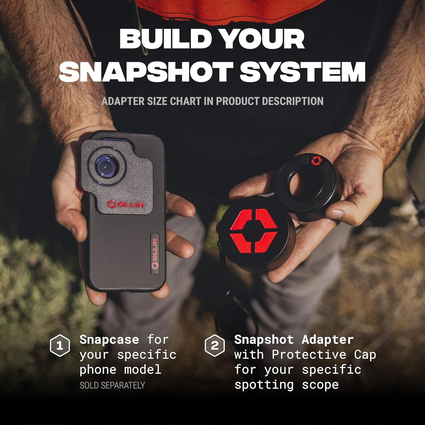 OLLIN Snapshot Spotter Adapter - Magnetic Eye Piece for Spotting Scopes, Attachment for Smartphone Digiscoping, Hunting, Wildlife Photography Compatible with, Nightforce, Meopta, Vortex
