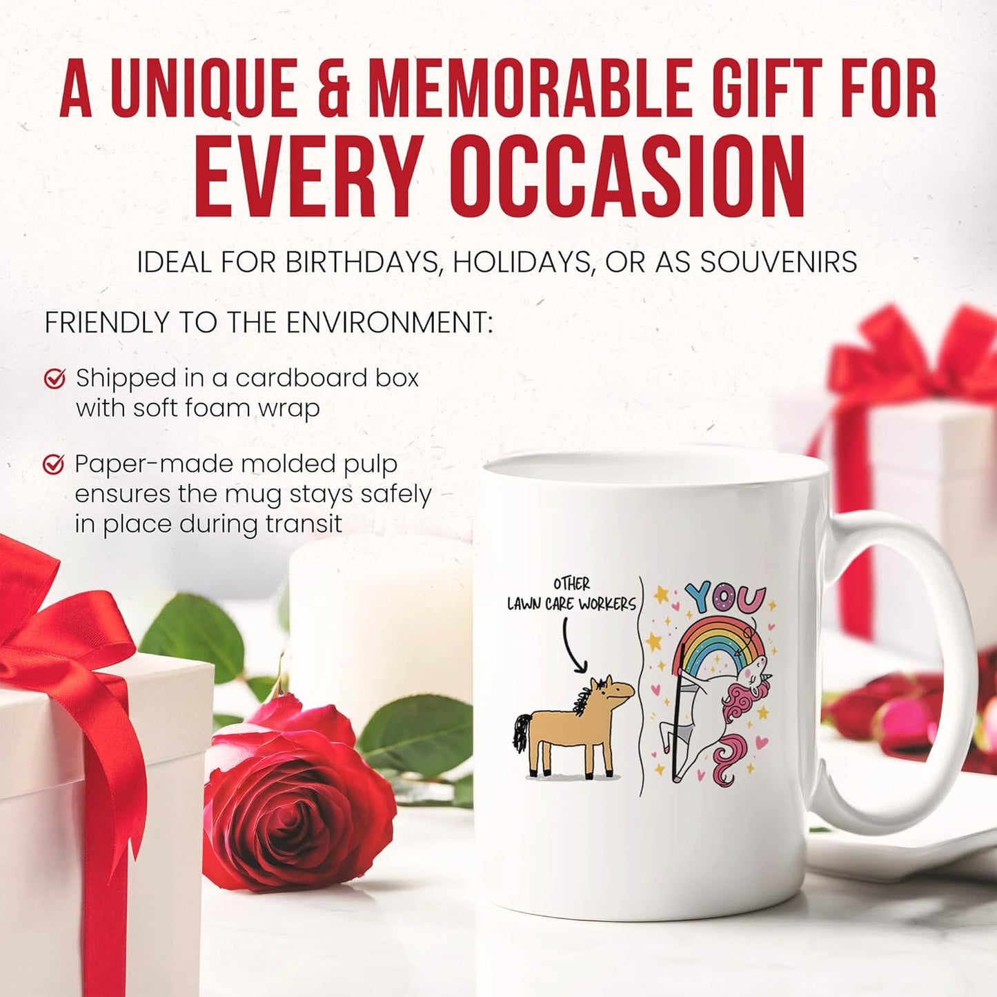 Other Lawn Care Workers Unicorn Mug - Gardening Enthusiast Coffee Cup - Funny Gift From - Tea Mugs - Specialist Cups - 11 Oz Ceramic Gifts For Birthday, Him, Her, Christmas, Appreciation Day, Outdoor