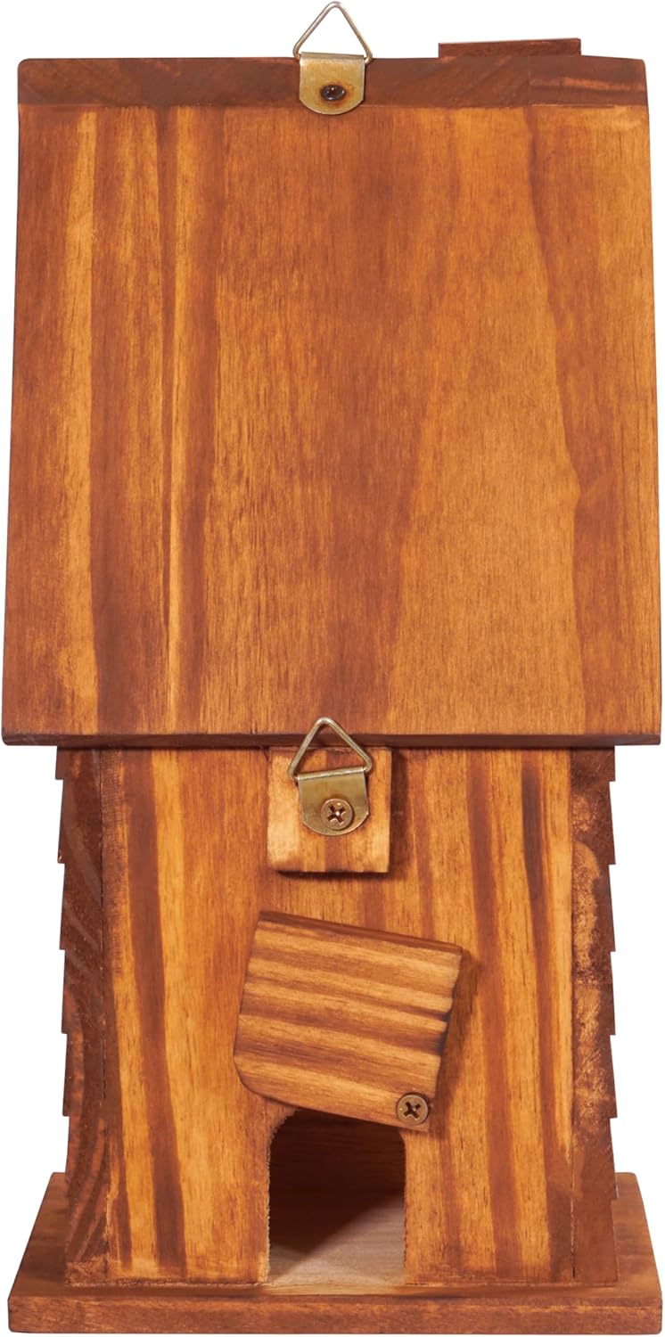 MIXUMON Bird Houses for Outside, Outdoor 2 Bird House Room for 2 Bird Families Bluebird Finch Cardinals Hanging Birdhouse for Garden (Style 11)