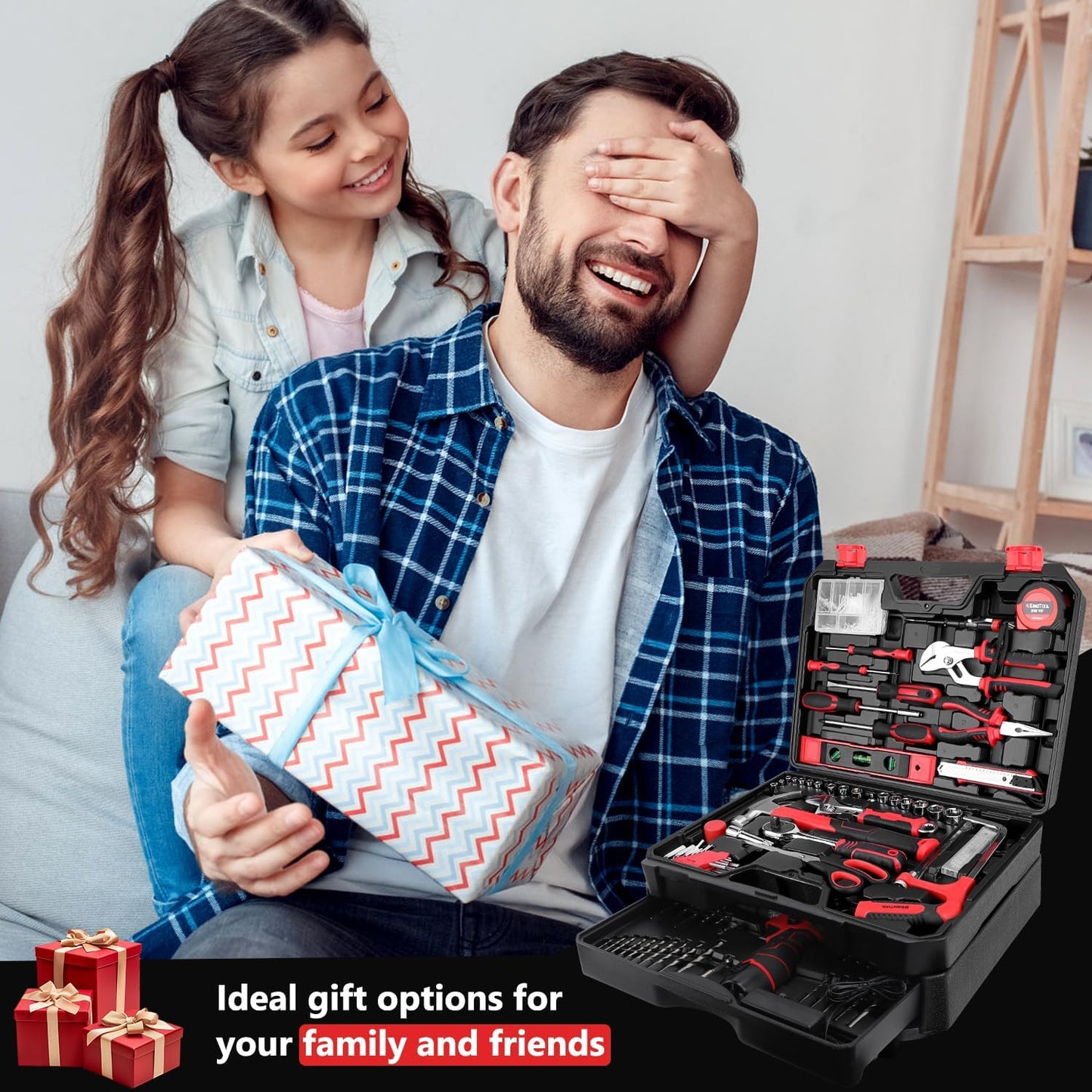 KingTool 276-Piece Tool Set Kit - Tool kit with 12V Cordless Power Dri