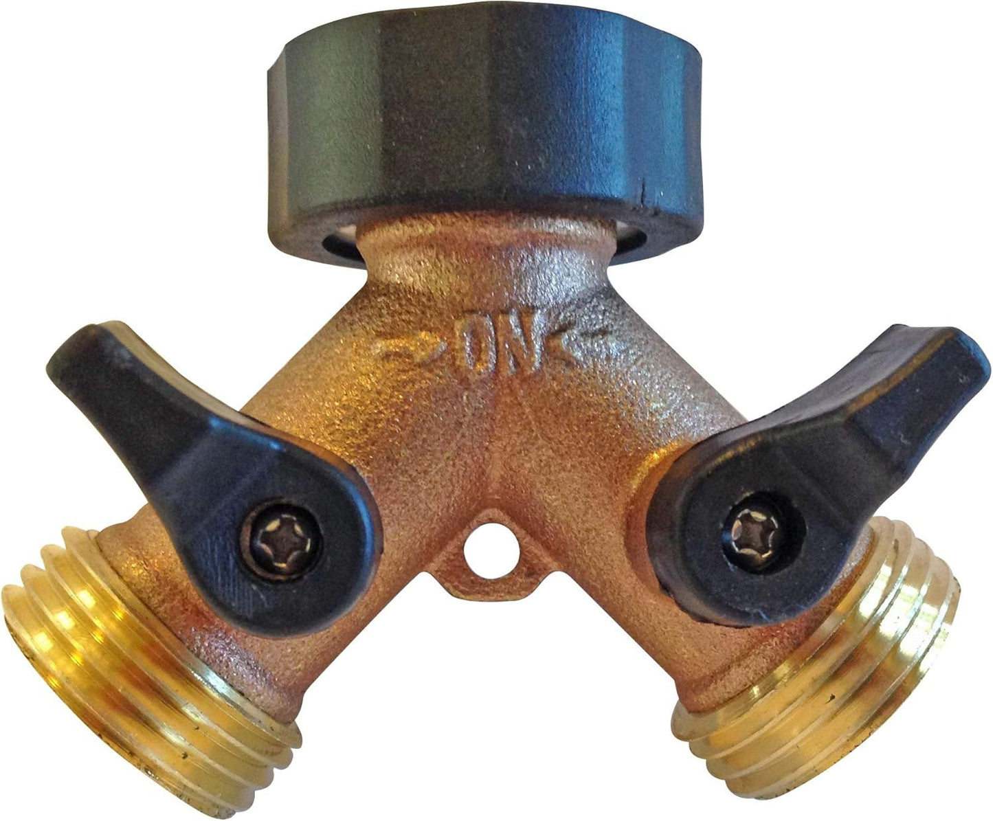 The World’s Best 2-Way Garden Hose Y Connector with Shut-Off Valves