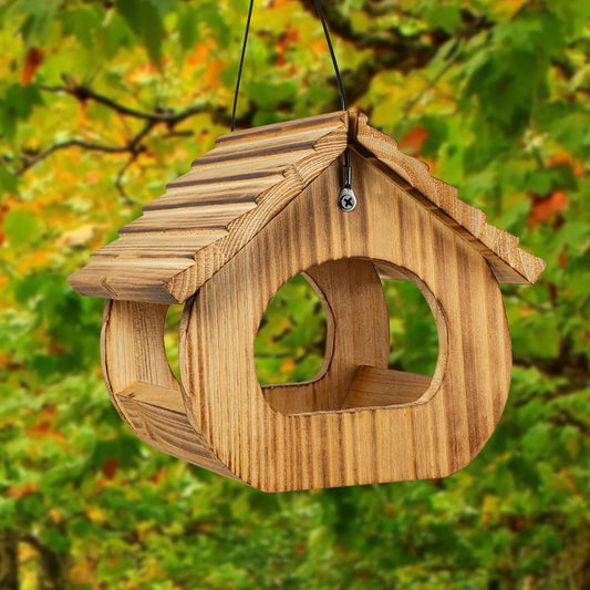 BalterFF Bird Feeders for Outdoors,Wooden Unique Seed Sunflower Food F