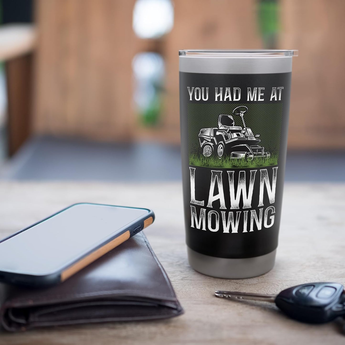 Lawn Mower Mowing Dad Father Landscaper Vintage Tractor You Stainless Steel Insulated Tumbler
