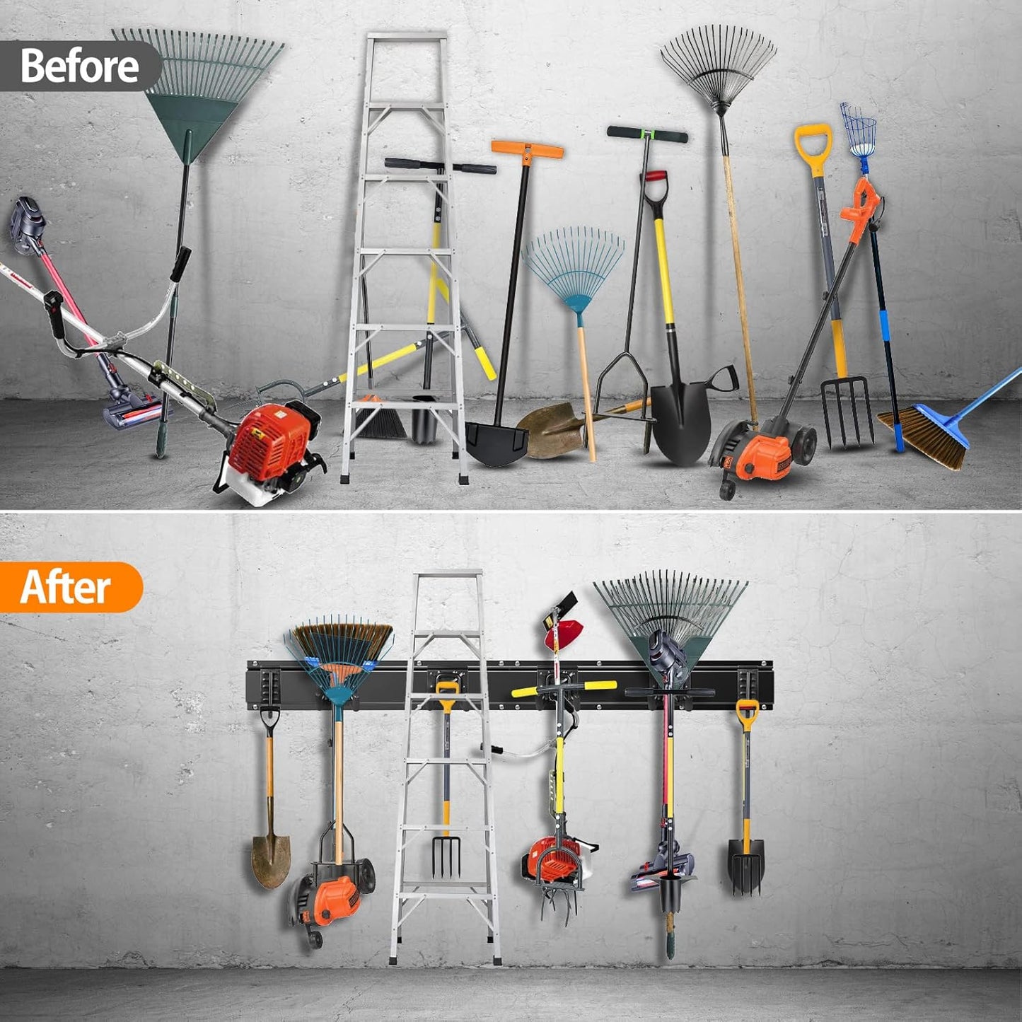 2 Pcs Garage Hooks, Heavy Duty Garage Storage Hooks Steel Tool Organizer Wall Mount Hanger Rack Garage Storage Utility Hooks for Car Tires, Ladders, Chairs, Strollers, Power Tools, Garden Tools