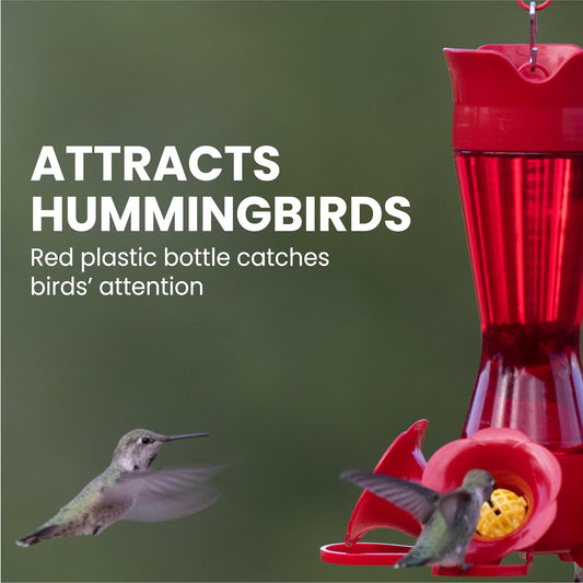 Perky-Pet Red Hummingbird Feeder - Pinch Waist Design for Easy Feeding - Humming bird Feeder for Outdoors - 403CP - 8 oz Capacity