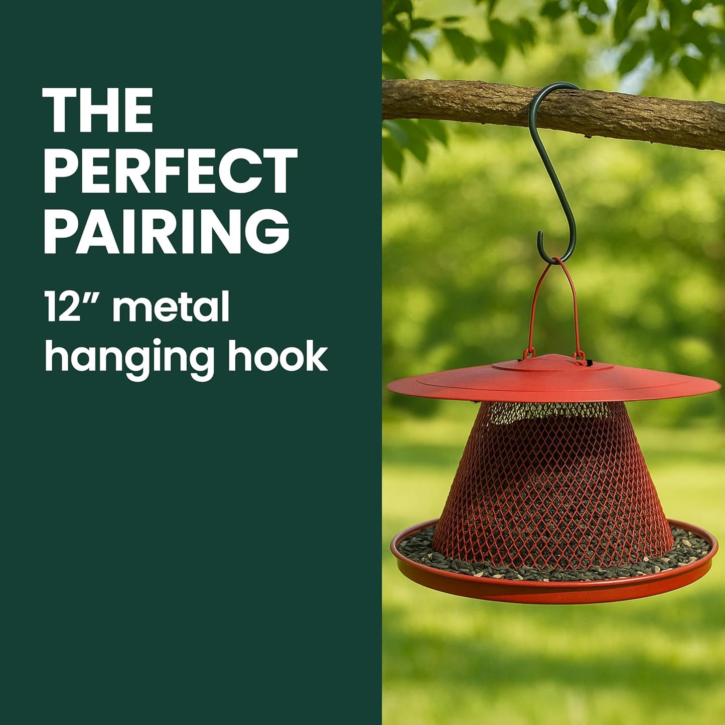 Perky-Pet Durable Wild Bird Feeder - 2.5 lb Seed Capacity - Feed up to 15 Birds at Once - Red, C00322 - Hanging Wild Bird Feeder for Outdoor Decor