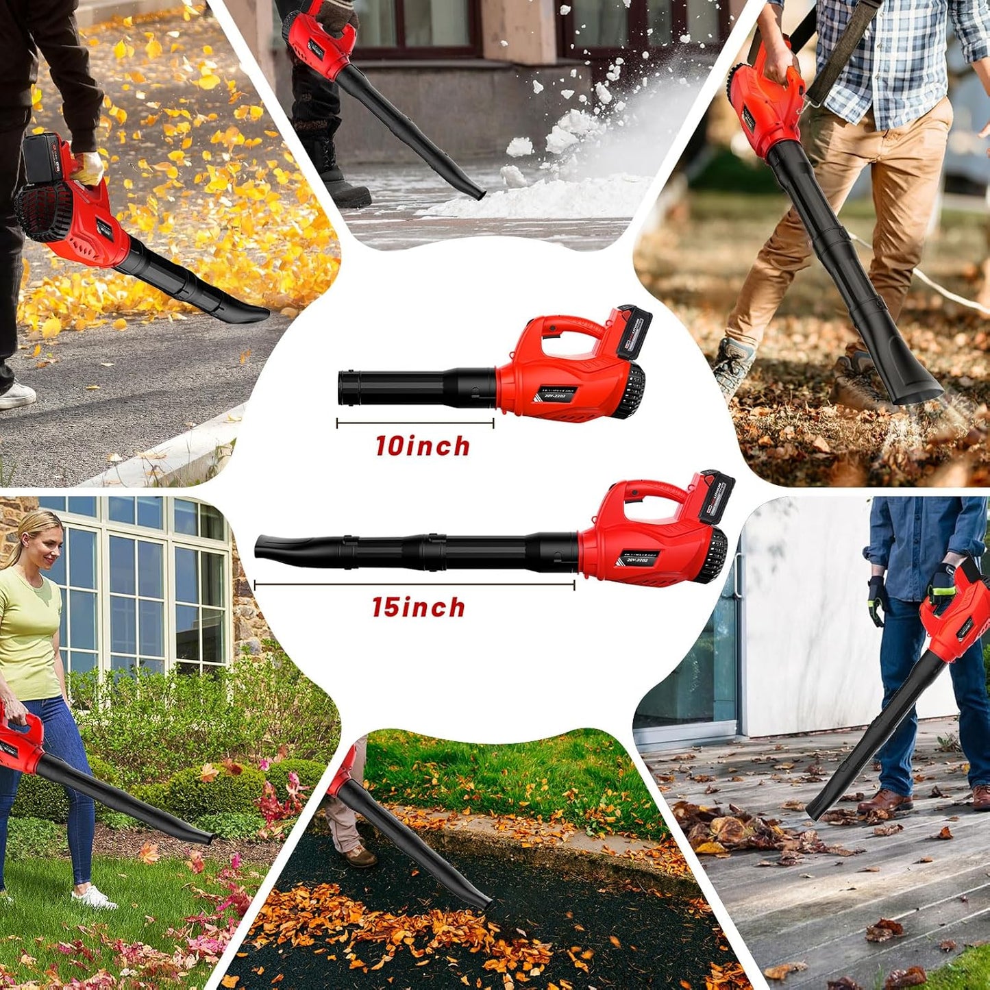 Leaf Blower Cordless for Milwaukee M18 Battery Powered(No Battery) wit