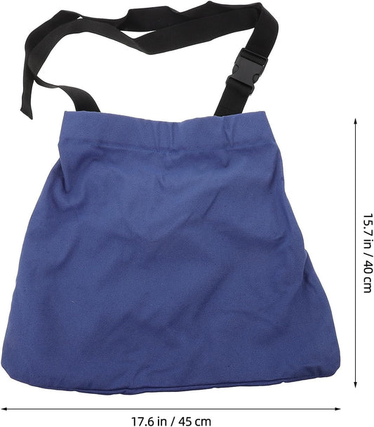 Milisten Gardening Fruit Picking Apron Bag with Waist Strap, Outdoor Berry Harvest Pouch in Blue for Vegetable and Fruit Collection