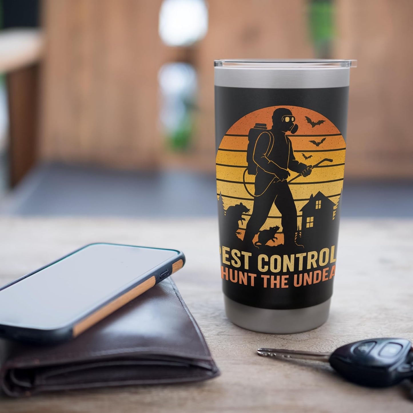 I Hunt The Undead - Pest Control Exterminator Halloween Stainless Steel Insulated Tumbler